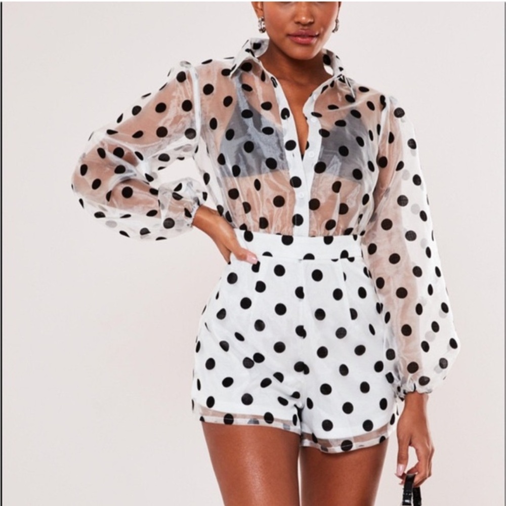 NWT MISSGUIDED ORGANZA PLAYSUIT